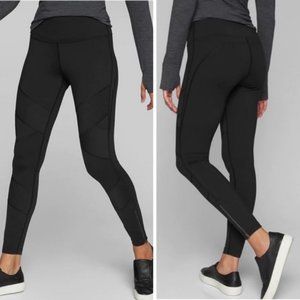 Athleta Black Sophia High Rise Moto Tight Legging Size Small